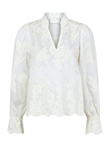 Amara embroidery blouse white